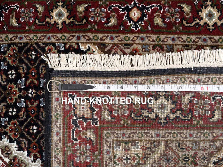 2'5" x 16'10" New Hand Knotted Black Wool Runner Oriental Rug - MOA10263839