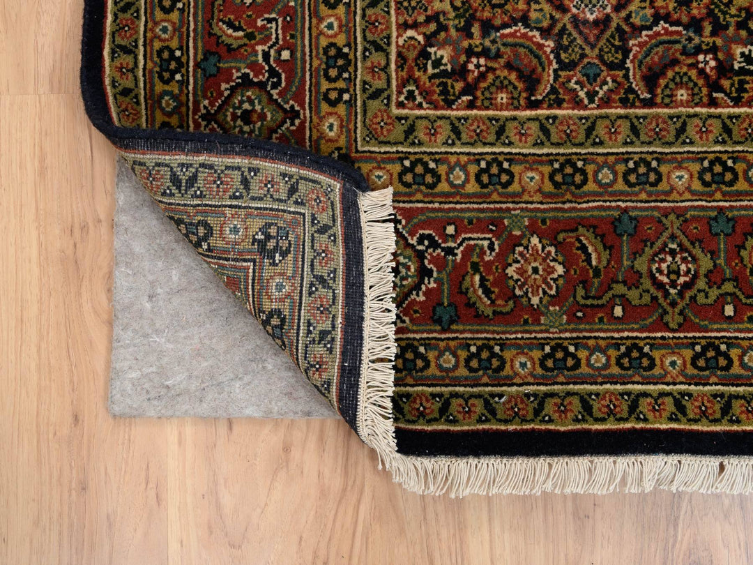 5'8" x 5'9" New Hand Knotted Black Wool Square Oriental Rug - MOA10263843