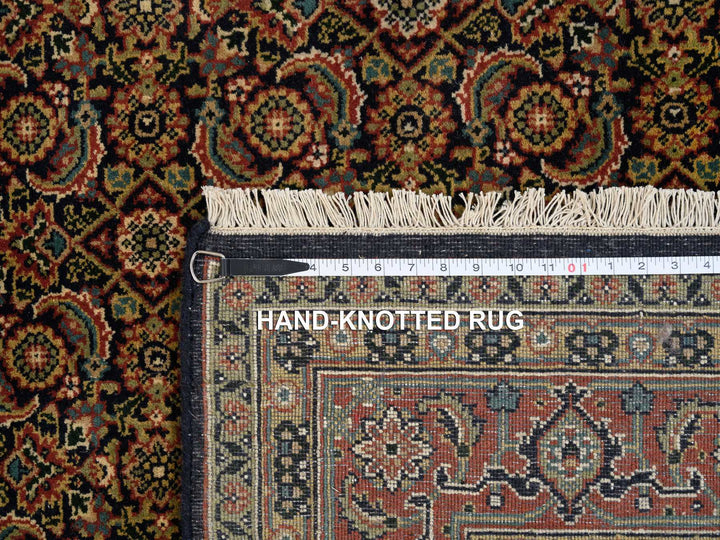 5'8" x 5'9" New Hand Knotted Black Wool Square Oriental Rug - MOA10263843