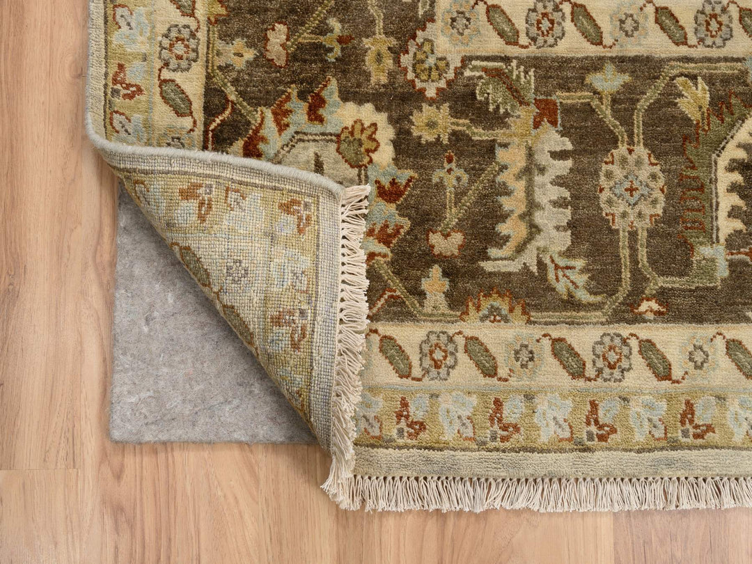 10'2" x 10'0" New Hand Knotted Grey Wool Square Oriental Rug - MOA10263876