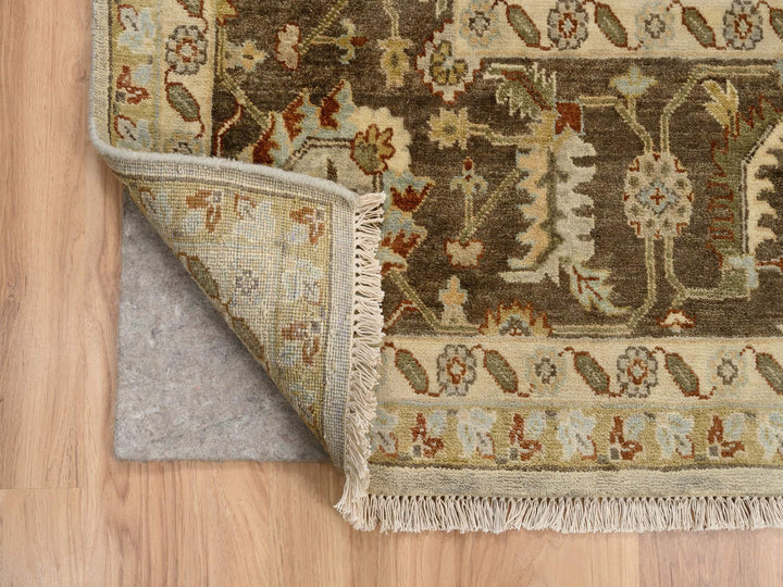 10'2" x 10'0" New Hand Knotted Grey Wool Square Oriental Rug - MOA10263876