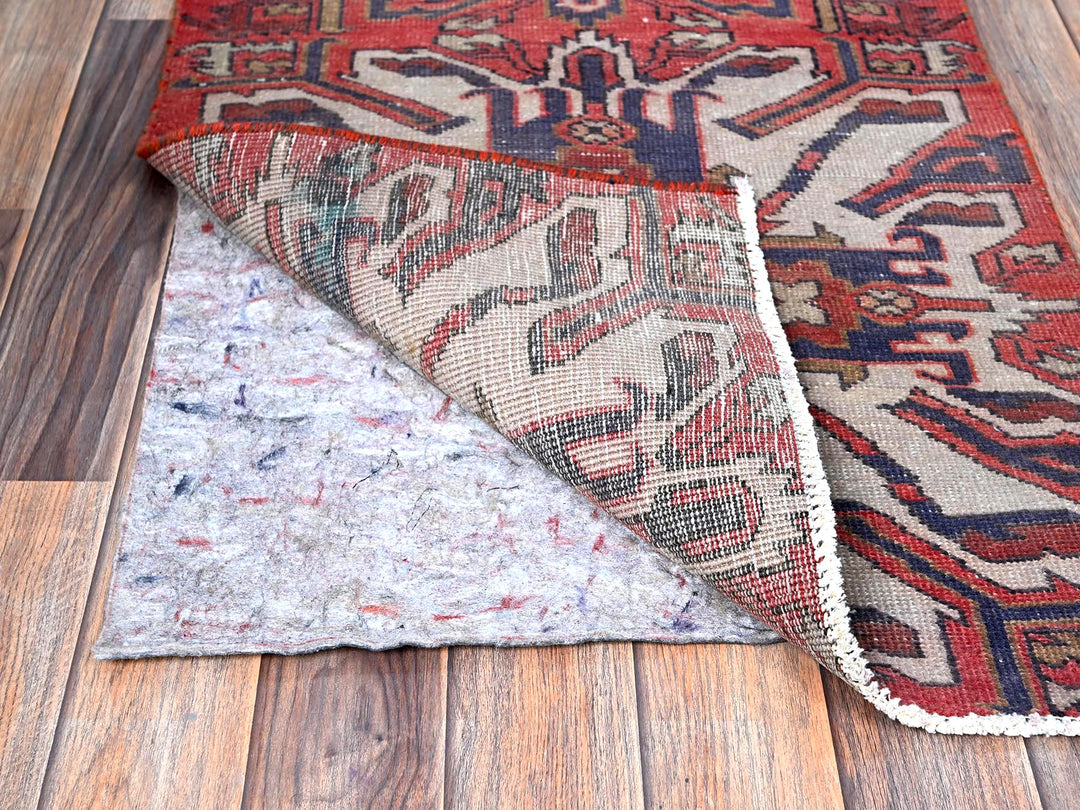 2'1" x 5'4" Vintage Hand Knotted Red Wool Runner Oriental Rug - MOA102638