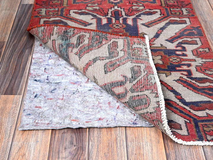 2'1" x 5'4" Vintage Hand Knotted Red Wool Runner Oriental Rug - MOA102638