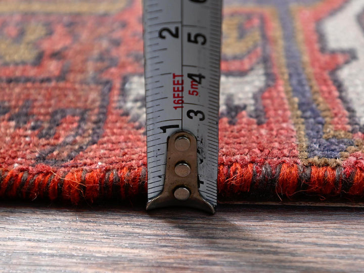 2'1" x 5'4" Vintage Hand Knotted Red Wool Runner Oriental Rug - MOA102638