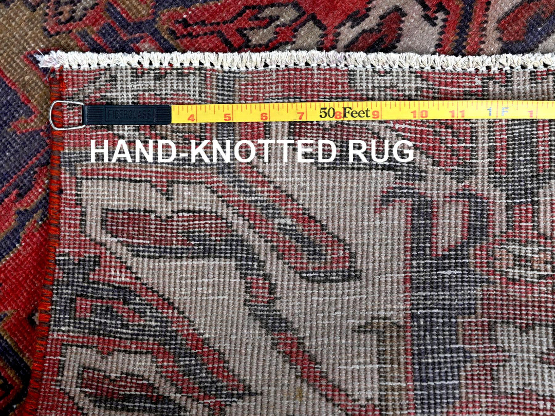 2'1" x 5'4" Vintage Hand Knotted Red Wool Runner Oriental Rug - MOA102638