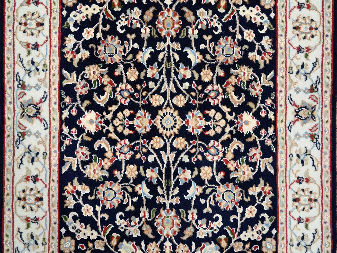 2'8" x 10'0" New Hand Knotted Blue Wool Runner Oriental Rug - MOA10263986