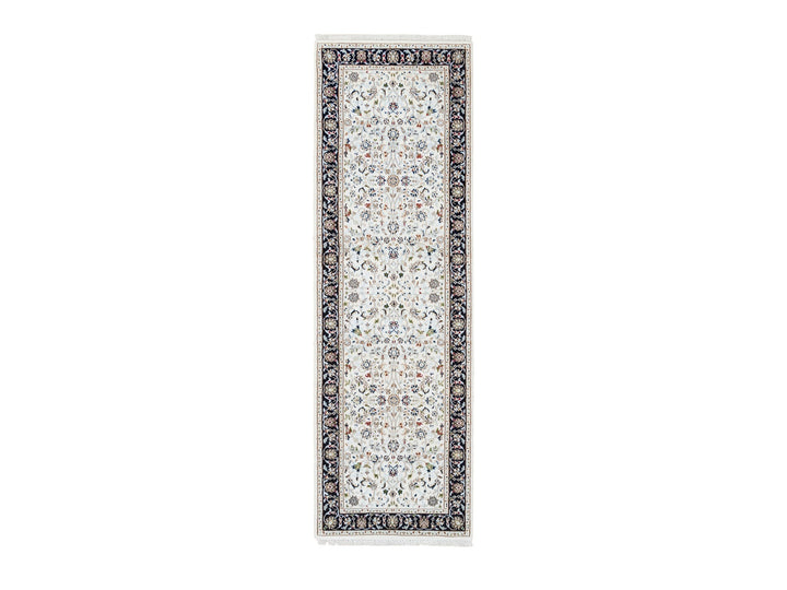2'8" x 8'3" New Hand Knotted Ivory Wool Runner Oriental Rug - MOA10263989
