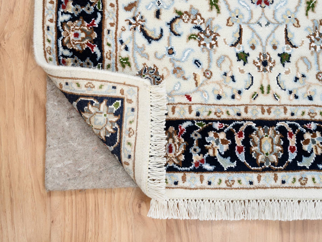 2'8" x 8'3" New Hand Knotted Ivory Wool Runner Oriental Rug - MOA10263989
