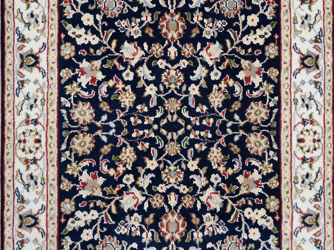 2'9" x 14'0" New Hand Knotted Blue Wool Runner Oriental Rug - MOA10263999