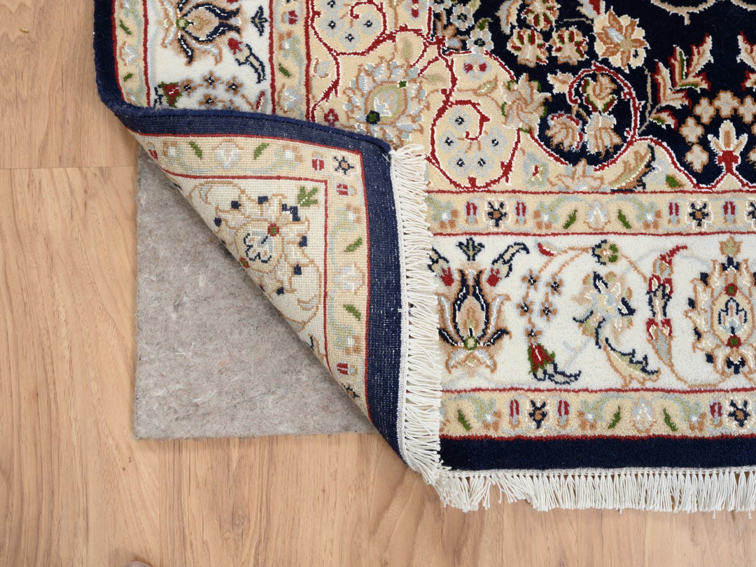 4'2" x 10'4" New Hand Knotted Blue Wool Runner Oriental Rug - MOA10264007