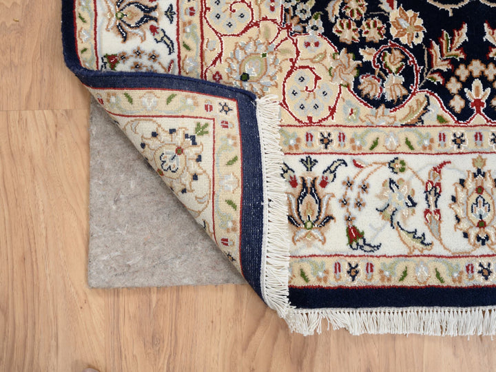4'2" x 10'4" New Hand Knotted Blue Wool Runner Oriental Rug - MOA10264007