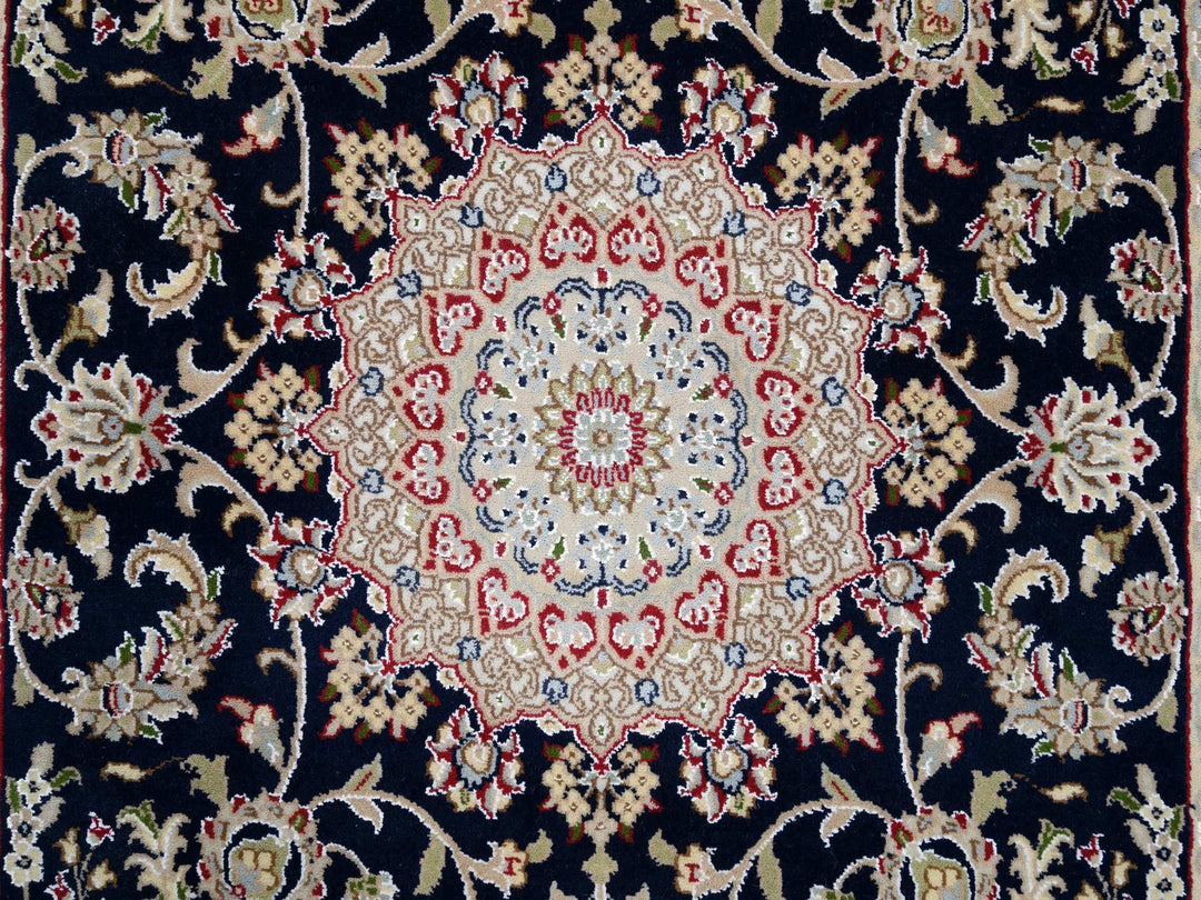 4'2" x 10'4" New Hand Knotted Blue Wool Runner Oriental Rug - MOA10264007