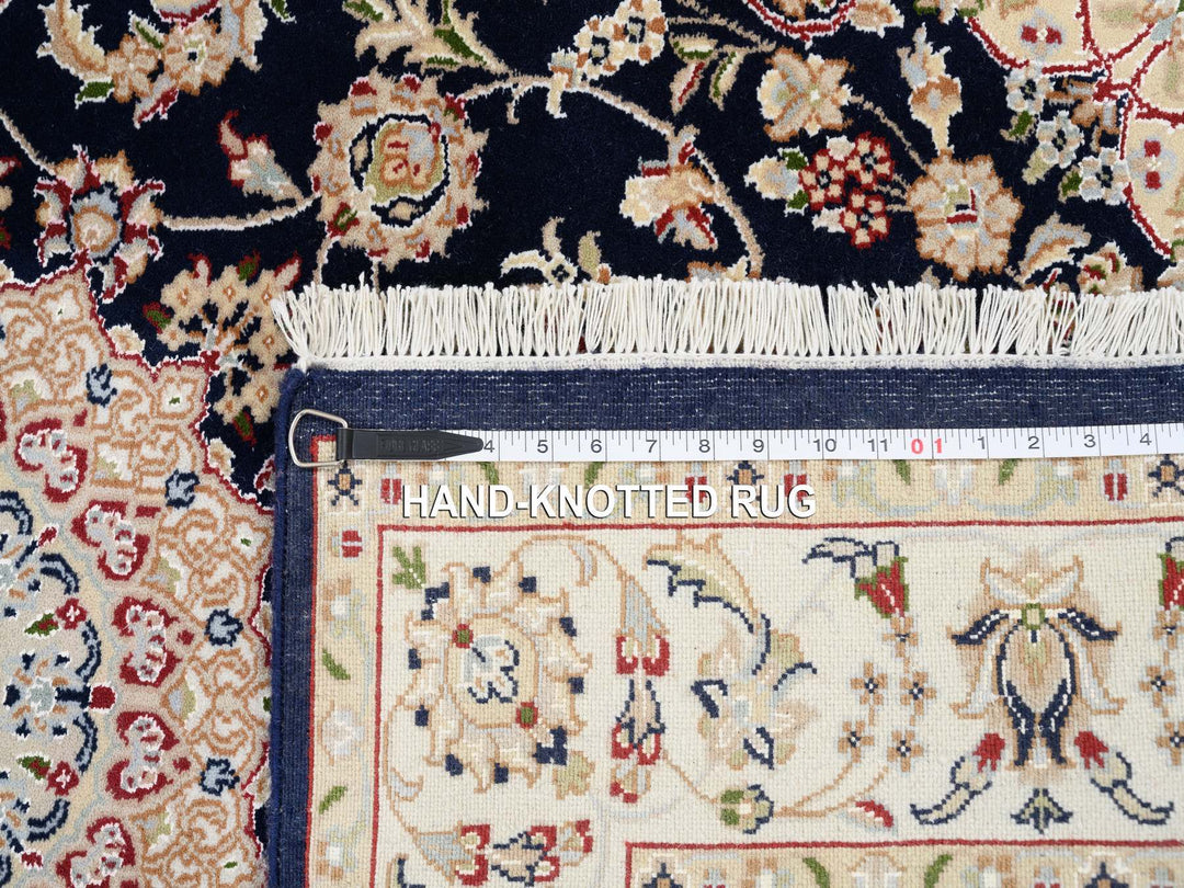 4'2" x 10'4" New Hand Knotted Blue Wool Runner Oriental Rug - MOA10264007