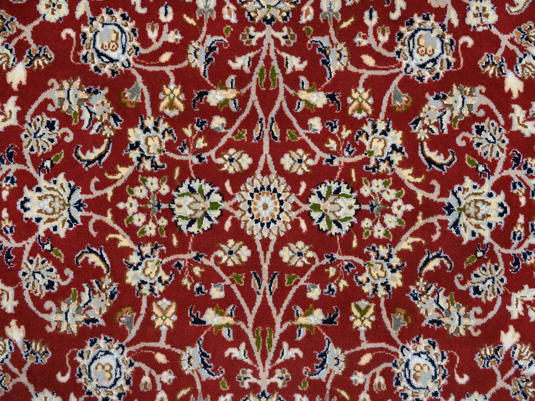 5'0" x 5'1" New Hand Knotted Red Wool Square Oriental Rug - MOA10264011