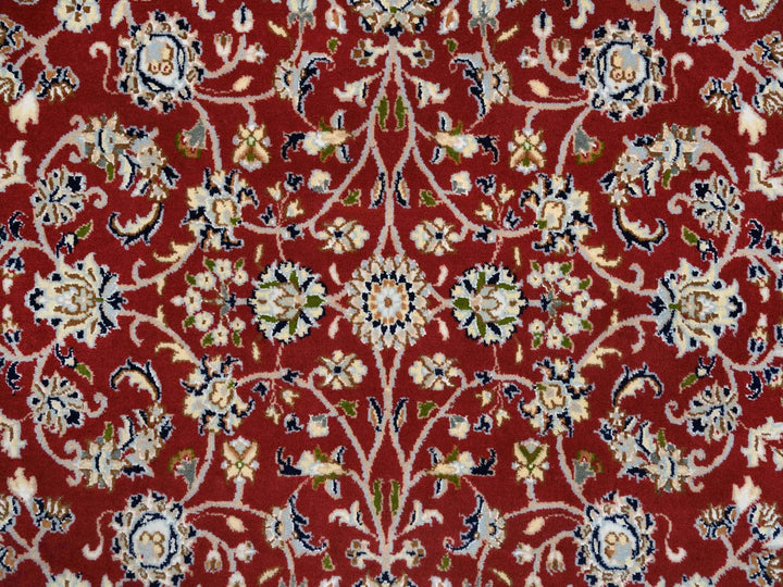 5'0" x 5'1" New Hand Knotted Red Wool Square Oriental Rug - MOA10264011