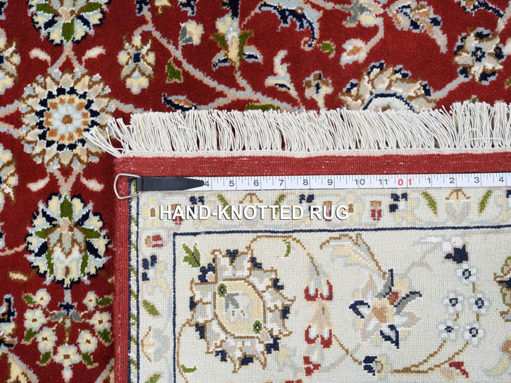 5'0" x 5'1" New Hand Knotted Red Wool Square Oriental Rug - MOA10264011
