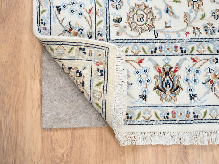 4'10" x 6'8" New Hand Knotted Ivory Wool Rectangle Oriental Rug - MOA10264030