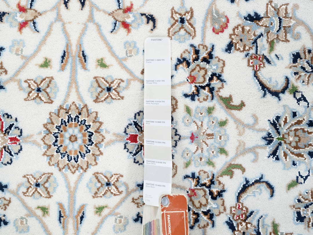 4'10" x 6'8" New Hand Knotted Ivory Wool Rectangle Oriental Rug - MOA10264030