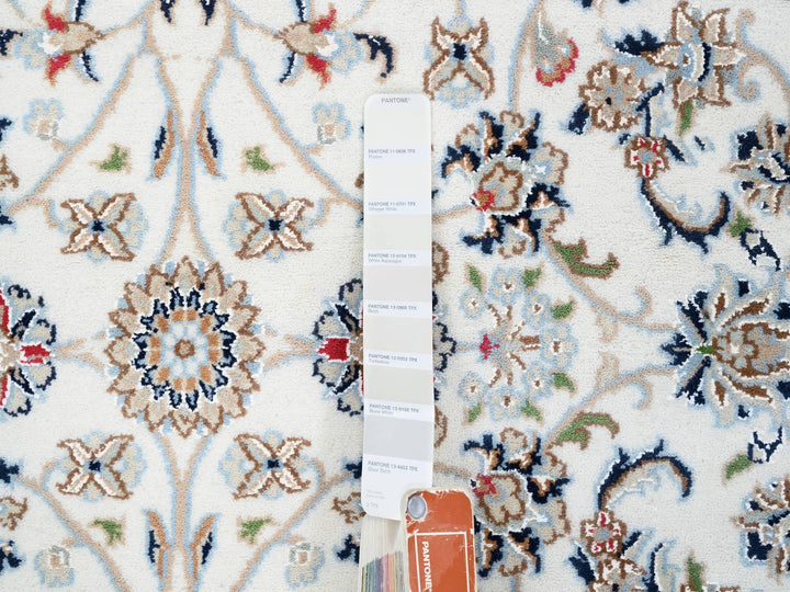 4'10" x 6'8" New Hand Knotted Ivory Wool Rectangle Oriental Rug - MOA10264030