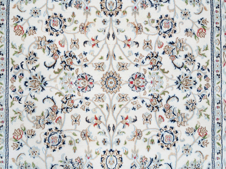 4'10" x 6'8" New Hand Knotted Ivory Wool Rectangle Oriental Rug - MOA10264030