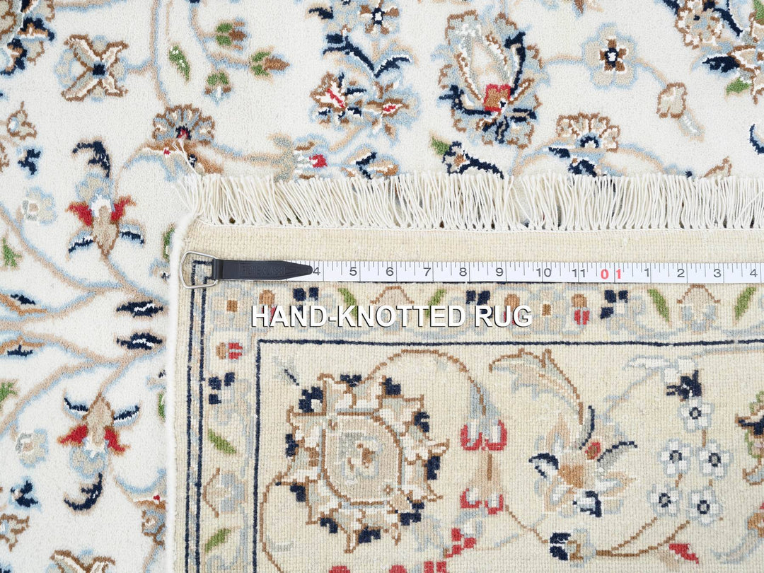 4'10" x 6'8" New Hand Knotted Ivory Wool Rectangle Oriental Rug - MOA10264030