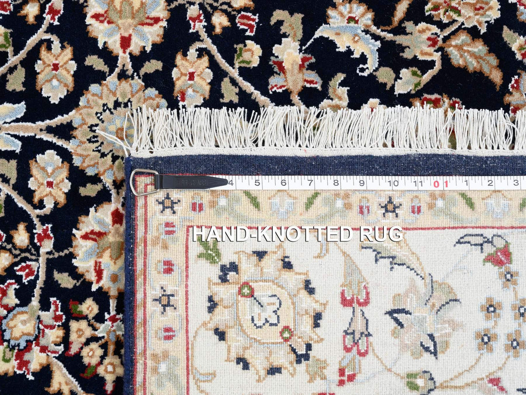5'0" x 5'0" New Hand Knotted Blue Wool Square Oriental Rug - MOA10264043