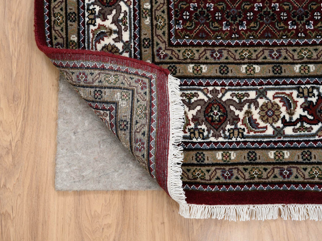 5'9" x 8'9" New Hand Knotted Red Wool Rectangle Oriental Rug - MOA10264088