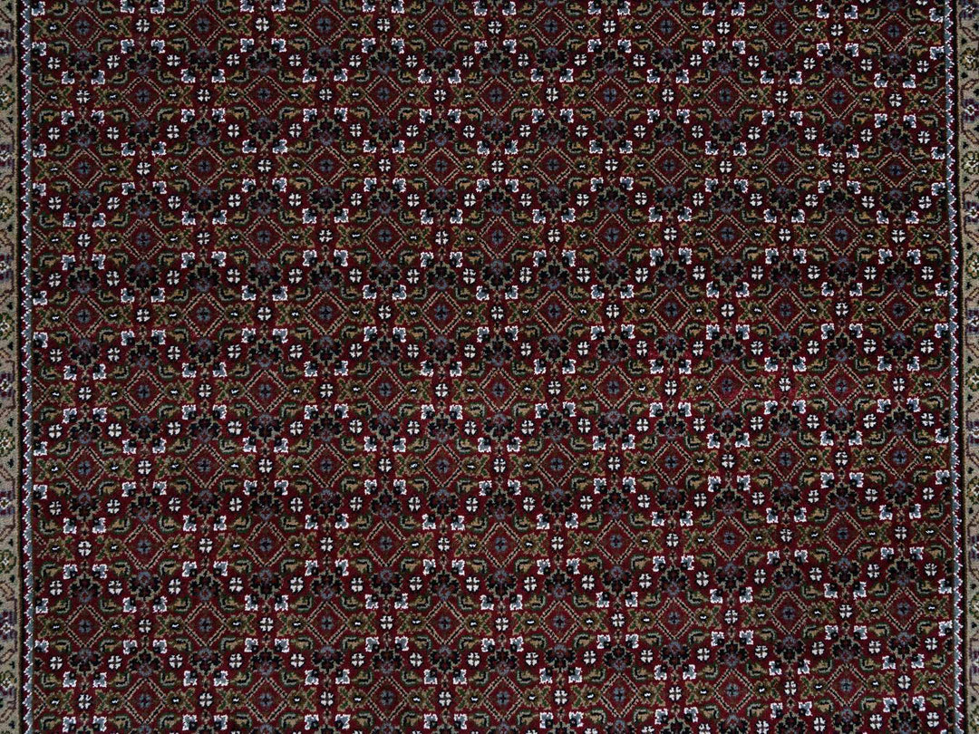 5'9" x 8'9" New Hand Knotted Red Wool Rectangle Oriental Rug - MOA10264088