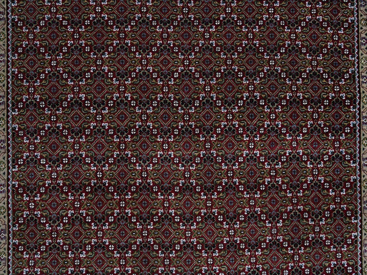 5'9" x 8'9" New Hand Knotted Red Wool Rectangle Oriental Rug - MOA10264088