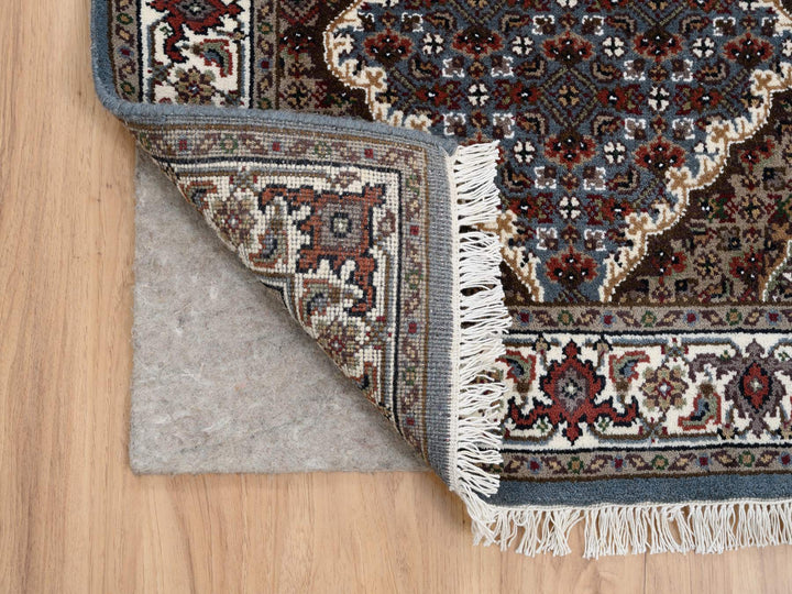 2'6" x 26'1" New Hand Knotted Grey Wool Runner Oriental Rug - MOA10264090