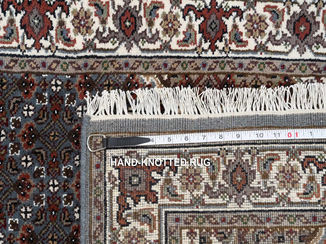 2'6" x 26'1" New Hand Knotted Grey Wool Runner Oriental Rug - MOA10264090