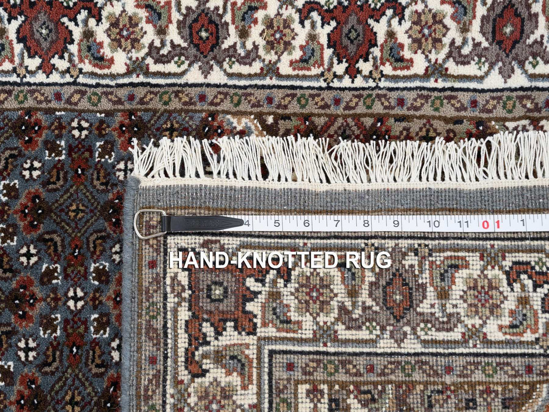 2'5" x 23'0" New Hand Knotted Grey Wool Runner Oriental Rug - MOA10264091