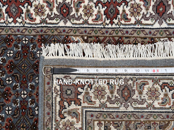 2'5" x 23'0" New Hand Knotted Grey Wool Runner Oriental Rug - MOA10264091