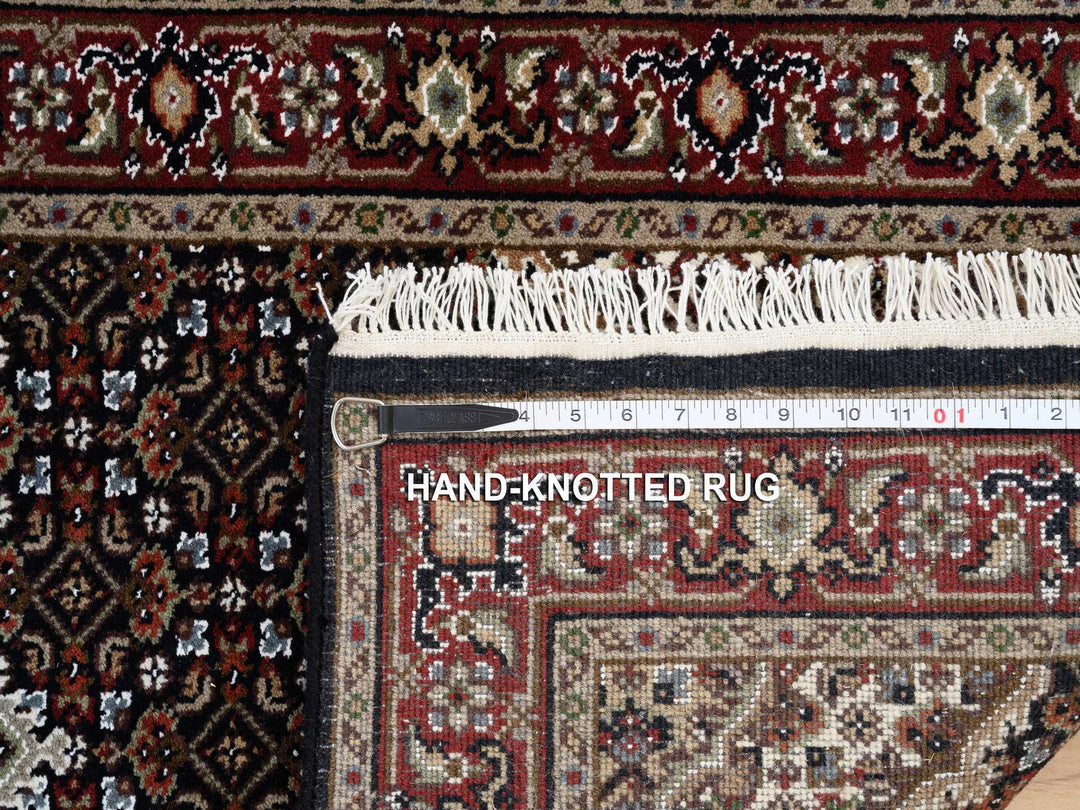 2'6" x 26'3" New Hand Knotted Black Wool Runner Oriental Rug - MOA10264094