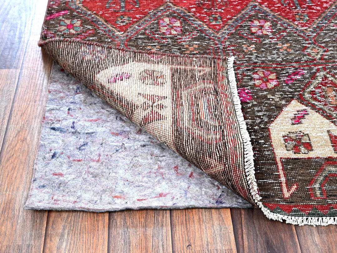 2'7" x 9'1" Vintage Hand Knotted Overdyed Wool Runner Oriental Rug - MOA102640