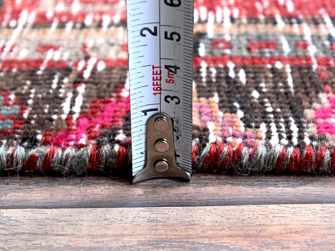 2'7" x 9'1" Vintage Hand Knotted Overdyed Wool Runner Oriental Rug - MOA102640
