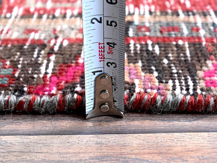 2'7" x 9'1" Vintage Hand Knotted Overdyed Wool Runner Oriental Rug - MOA102640