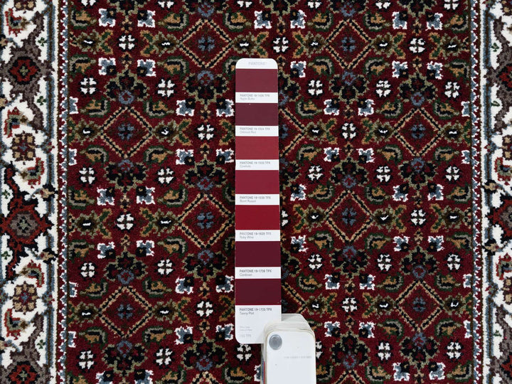 2'1" x 13'10" New Hand Knotted Red Wool Runner Oriental Rug - MOA10264110