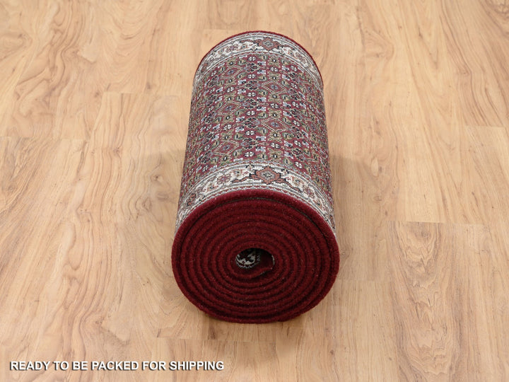 2'1" x 13'10" New Hand Knotted Red Wool Runner Oriental Rug - MOA10264110