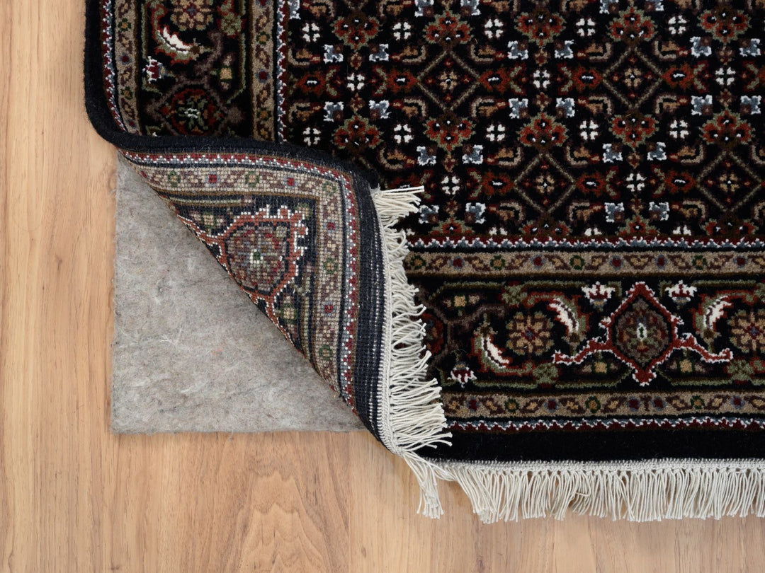 3'0" x 5'2" New Hand Knotted Black Wool Rectangle Oriental Rug - MOA10264117