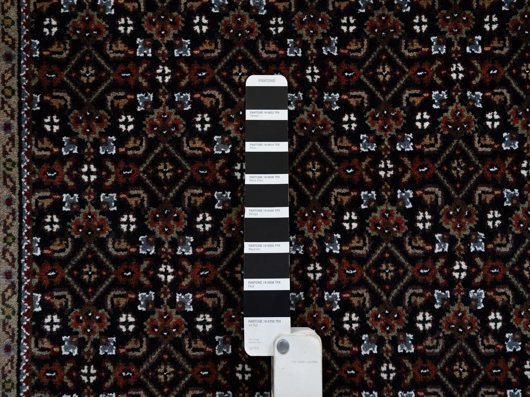 3'0" x 5'2" New Hand Knotted Black Wool Rectangle Oriental Rug - MOA10264117