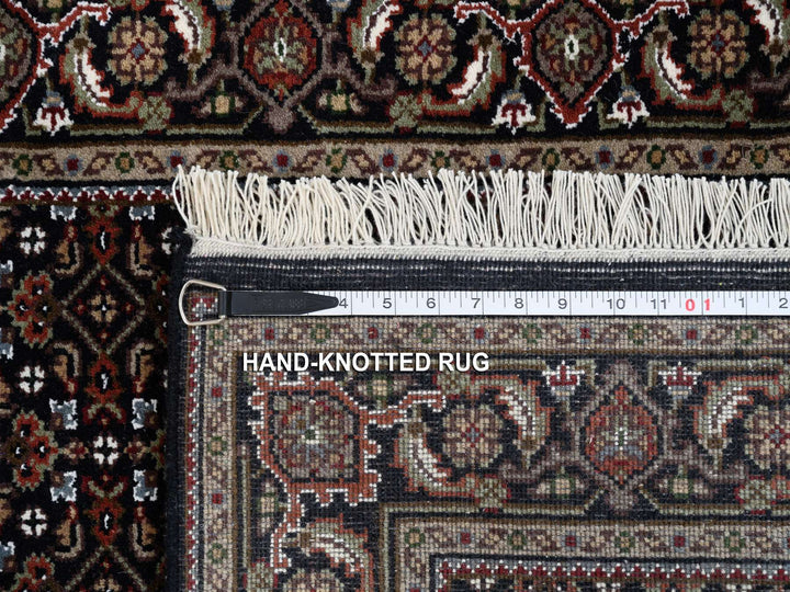 3'0" x 5'2" New Hand Knotted Black Wool Rectangle Oriental Rug - MOA10264117