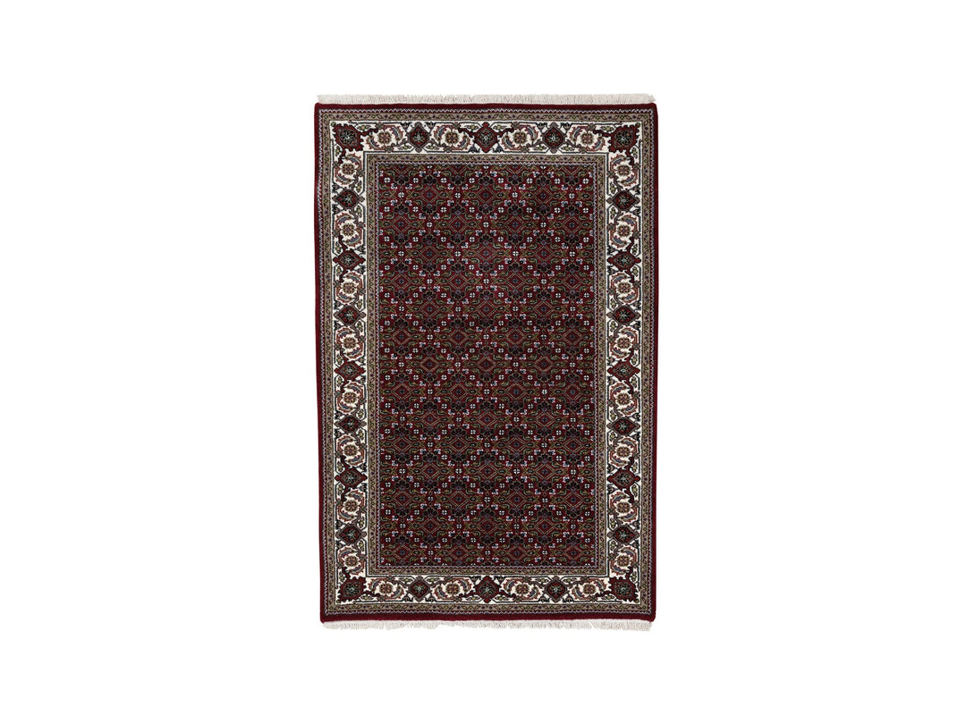3'0" x 5'2" New Hand Knotted Red Wool Rectangle Oriental Rug - MOA10264120