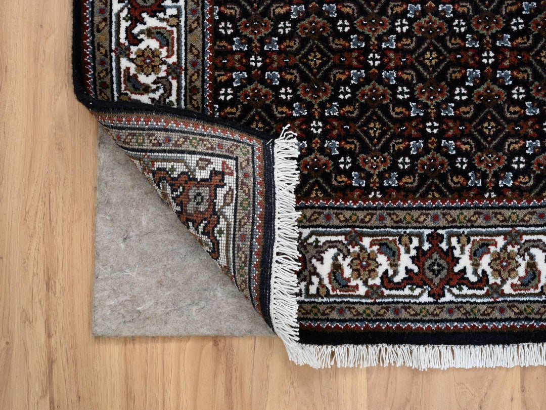 3'0" x 5'1" New Hand Knotted Black Wool Rectangle Oriental Rug - MOA10264121