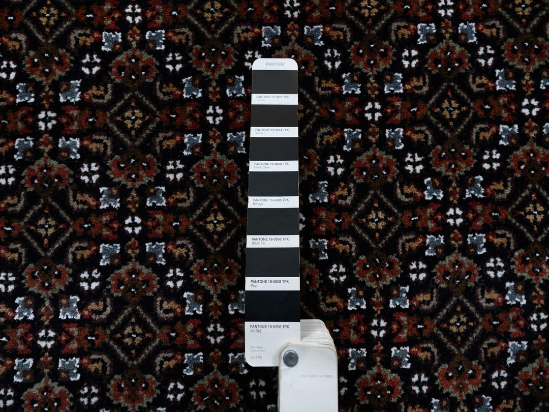 3'0" x 5'1" New Hand Knotted Black Wool Rectangle Oriental Rug - MOA10264121
