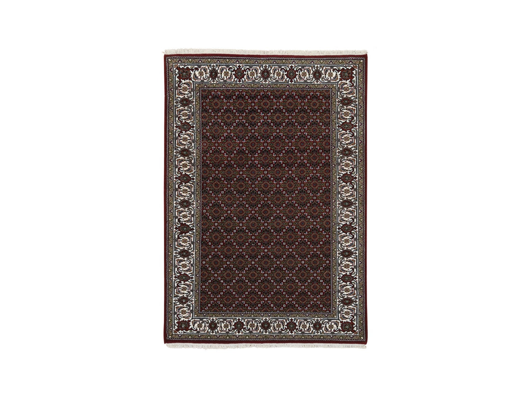 4'0" x 6'0" New Hand Knotted Red Wool Rectangle Oriental Rug - MOA10264123