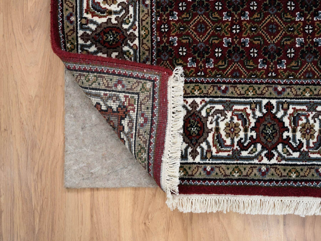 4'0" x 6'0" New Hand Knotted Red Wool Rectangle Oriental Rug - MOA10264123