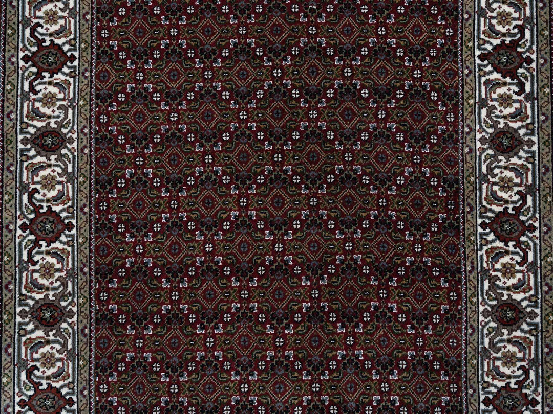 4'0" x 6'0" New Hand Knotted Red Wool Rectangle Oriental Rug - MOA10264123