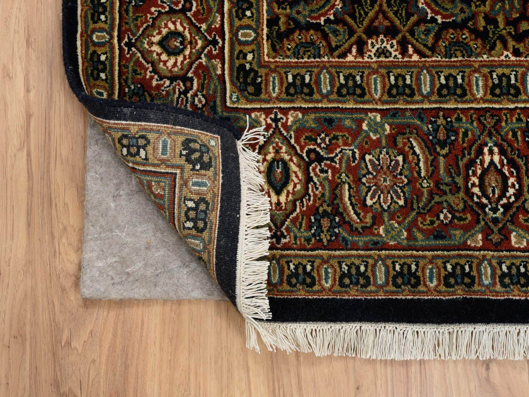 5'2" x 7'4" New Hand Knotted Black Wool Rectangle Oriental Rug - MOA10264125