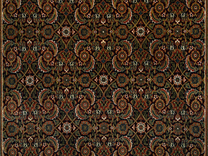 5'2" x 7'4" New Hand Knotted Black Wool Rectangle Oriental Rug - MOA10264125